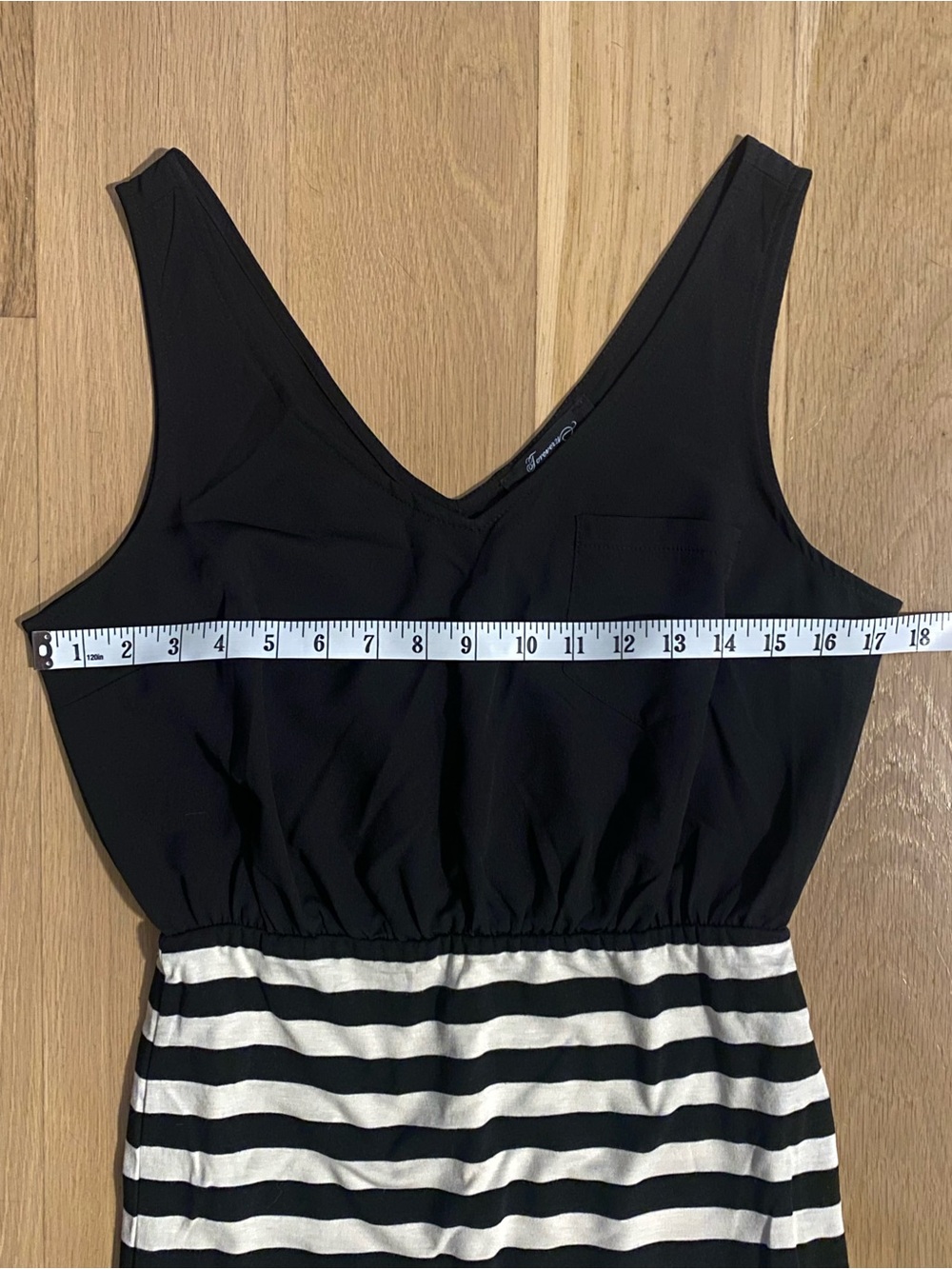 Forever 21 Casual Chic Nautical Striped Black Cream Sleeveless Mini Dress Medium - Picture 12 of 12
